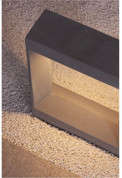 Nova Luce Venkovní sloupkové svítidlo CAIRO šedý beton skleněný difuzor LED 8W 3000K IP65