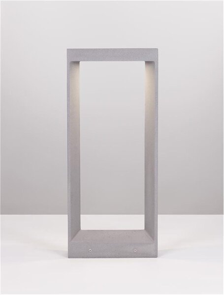 Nova Luce Venkovní sloupkové svítidlo CAIRO šedý beton skleněný difuzor LED 8W 3000K IP65