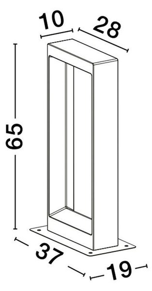 Nova Luce Venkovní sloupkové svítidlo CAIRO šedý beton skleněný difuzor LED 8W 3000K IP65