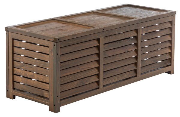 KONDELA Zahradní úložný box, hnědá, LADAM