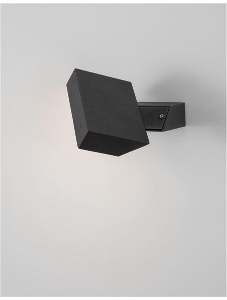 Nova Luce Venkovní nástěnné svítidlo BRIN antracitový hliník čiré sklo LED 10W 3000K 200-240V 101st. IP65