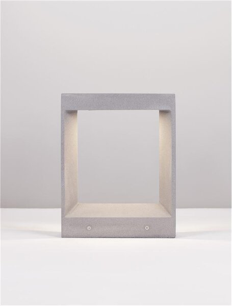 Nova Luce Venkovní sloupkové svítidlo CAIRO šedý beton skleněný difuzor LED 8W 3000K IP65
