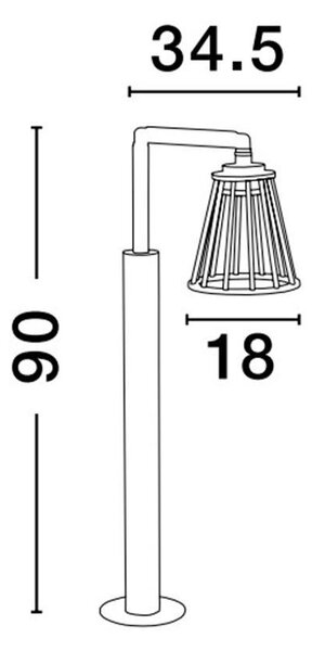 Nova Luce Venkovní sloupkové svítidlo CARINA černý hliník LED 6W, 3000K IP65