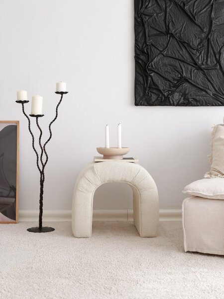 Hanah Home Taburet NU Teddy krémový
