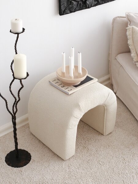 Hanah Home Taburet NU Teddy krémový
