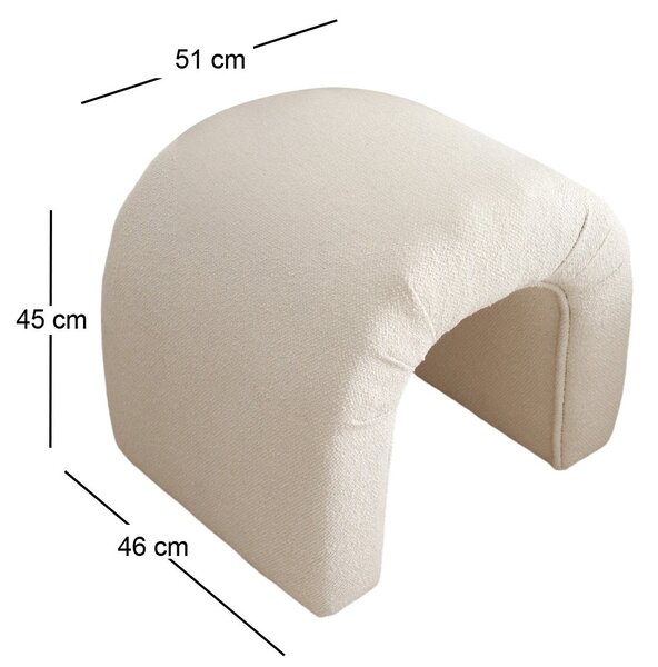 Hanah Home Taburet NU Teddy krémový