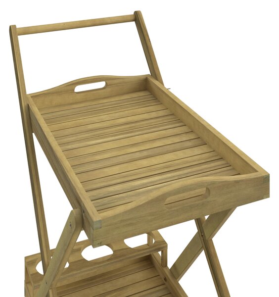 ZAHRADNÍ SERVÍROVACÍ VOZÍK, barvy akácie, 85/90/53 cm Ambia Garden - Online Only zahradní nábytek, Online Only