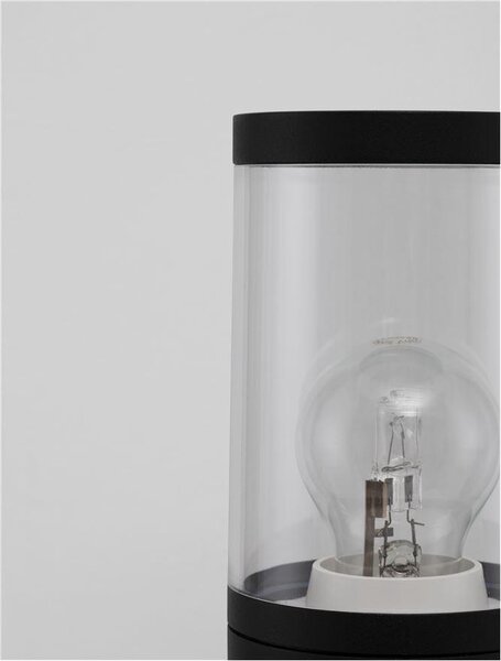 Nova Luce Venkovní sloupkové svítidlo CETERA černý hliník a akryl E27 1x12W IP54