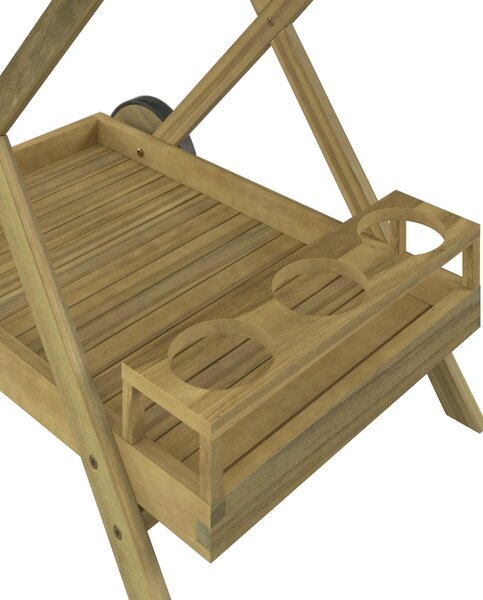 ZAHRADNÍ SERVÍROVACÍ VOZÍK, barvy akácie, 85/90/53 cm Ambia Garden - Online Only zahradní nábytek, Online Only