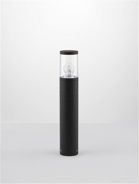 Nova Luce Venkovní sloupkové svítidlo CETERA černý hliník a akryl E27 1x12W IP54