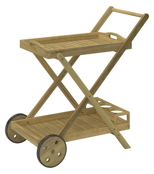 ZAHRADNÍ SERVÍROVACÍ VOZÍK, barvy akácie, 85/90/53 cm Ambia Garden - Online Only zahradní nábytek, Online Only