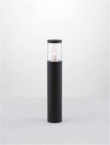 Nova Luce Venkovní sloupkové svítidlo CETERA černý hliník a akryl E27 1x12W IP54