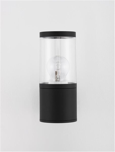 Nova Luce Venkovní nástěnné svítidlo CETERA černý hliník a akryl E27 1x12W IP54