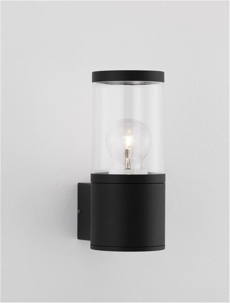 Nova Luce Venkovní nástěnné svítidlo CETERA černý hliník a akryl E27 1x12W IP54