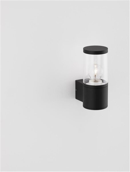 Nova Luce Venkovní nástěnné svítidlo CETERA černý hliník a akryl E27 1x12W IP54