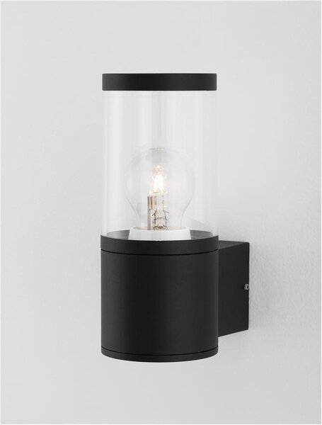 Nova Luce Venkovní nástěnné svítidlo CETERA černý hliník a akryl E27 1x12W IP54