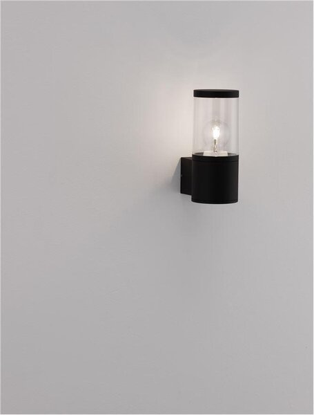 Nova Luce Venkovní nástěnné svítidlo CETERA černý hliník a akryl E27 1x12W IP54