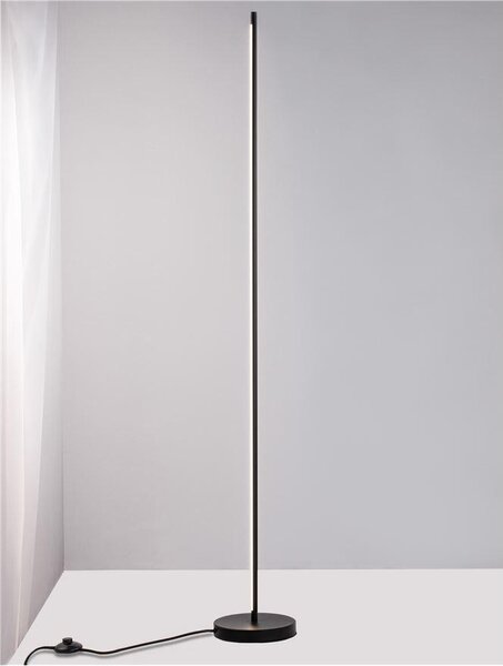 Nova Luce Stojací lampa COLBY černý hliník LED 18W 3000K