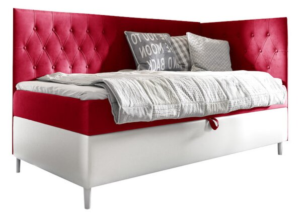 Čalouněná postel FILIP 3 + topper, 100x200, fresh 8, pravá