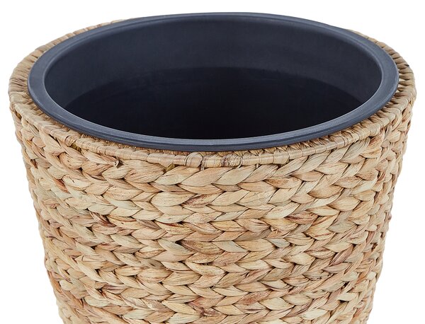 Sada 3 květináčů PLAKA Vodní hyacint 29/37/49 cm Přírodní