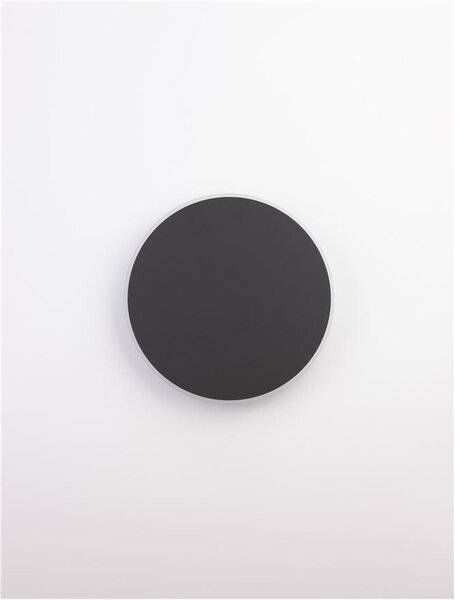 Nova Luce Nástěnné svítidlo CYRCLE černý hliník a akryl LED 20.5W 3000K