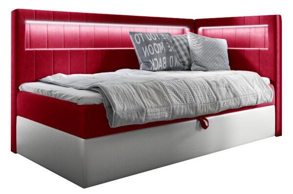Čalouněná postel GOLD 3 + topper, 100x200, fresh 8, pravá