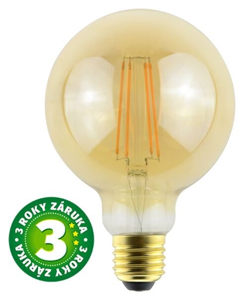 Stmívatelná prémiová retro LED žárovka E27 7W 725lm EXTRA TEPLÁ filament ekv. 55W 3 roky