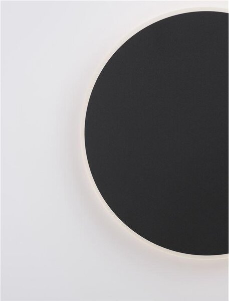 Nova Luce Nástěnné svítidlo CYRCLE černý hliník a akryl LED 20.5W 3000K