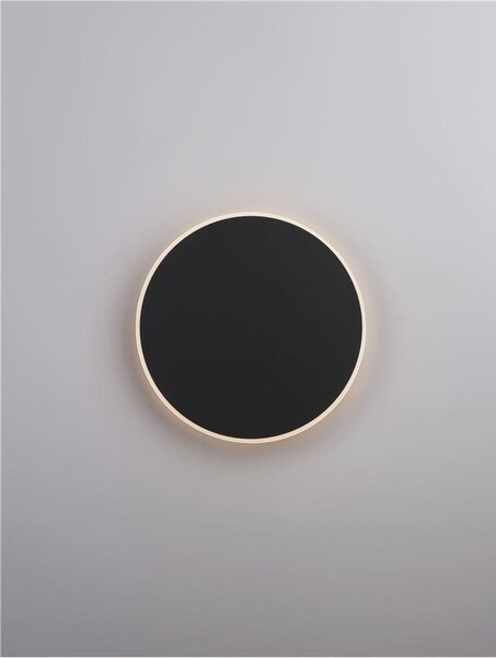 Nova Luce Nástěnné svítidlo CYRCLE černý hliník a akryl LED 20.5W 3000K
