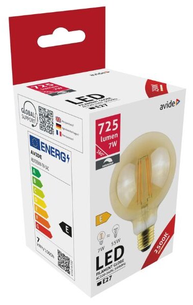 Stmívatelná prémiová retro LED žárovka E27 7W 725lm EXTRA TEPLÁ filament ekv. 55W 3 roky