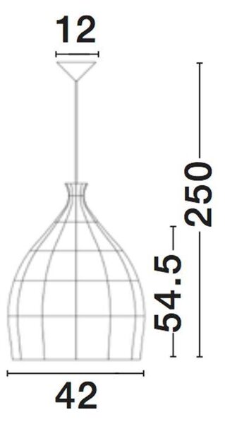 Nova Luce Závěsné svítidlo DESTIN železo a ratan, šedá barva E27 1x12W