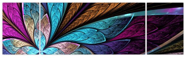 Obraz - Abstrakce, květina (170x50 cm)