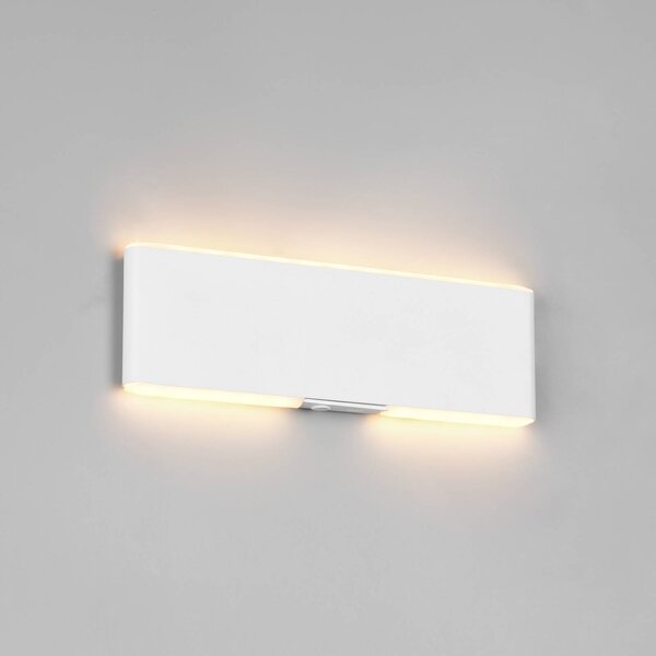 Trio Lighting LED akumulátorové nastěnné světlo Conchita, šířka 22 cm, bílá, kov,, stmívatelný, Bílá / opál, Obývací pokoj / jídelna, kov, Moderní