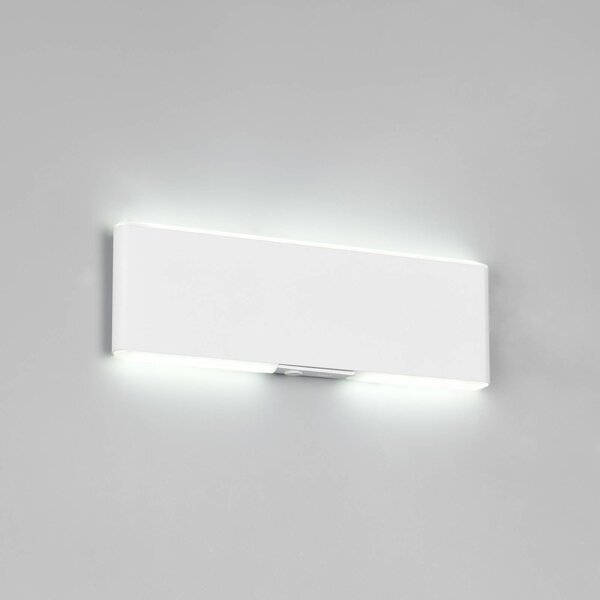 Trio Lighting LED akumulátorové nastěnné světlo Conchita, šířka 22 cm, bílá, kov,, stmívatelný, Bílá / opál, Obývací pokoj / jídelna, kov, Moderní