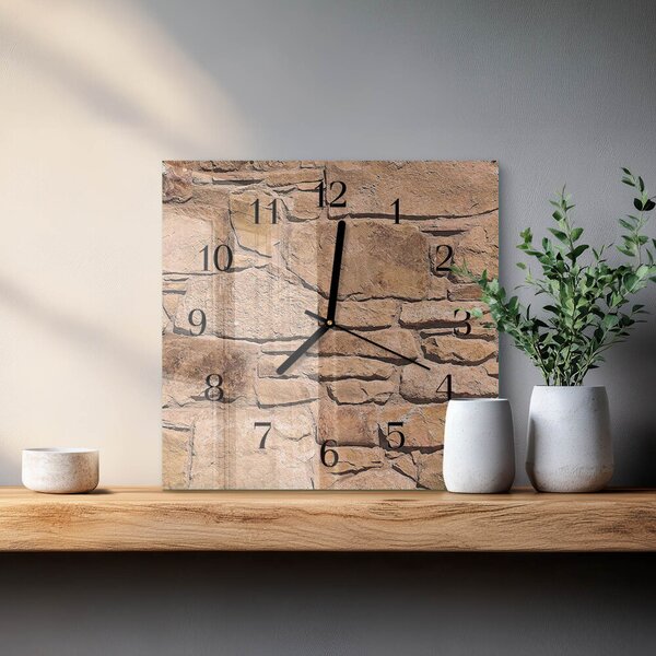 Skleněné hodiny na stěnu Kameny zskc-30x30-00180926