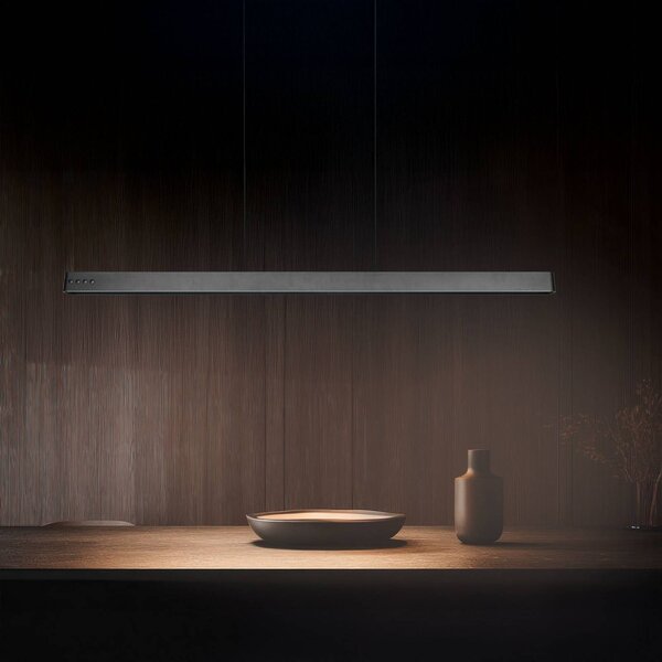 Trio Lighting Závěsné LED světlo Donegal, černé, délka 150 cm,, stmívatelný, Černá, Obývací pokoj / jídelna, kov, Moderní