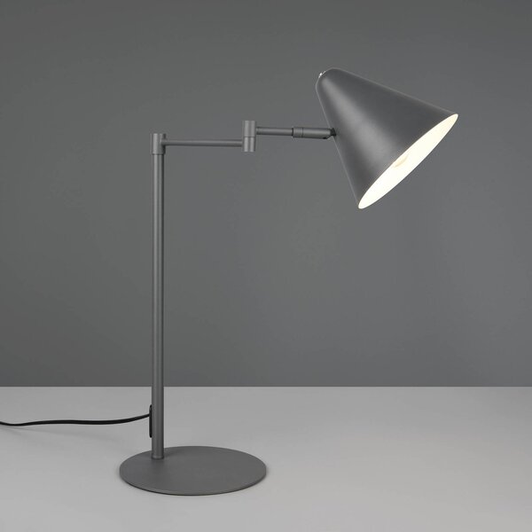 Trio Lighting Stolní lampa Cosima, antracitová, výška 50 cm, kov, Černá, Obývací pokoj / jídelna, kov, Moderní