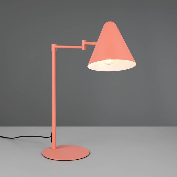Trio Lighting Stolní lampa Cosima, meruňková, výška 50 cm, kov, Žlutá / oranžová, Obývací pokoj / jídelna, kov, Moderní