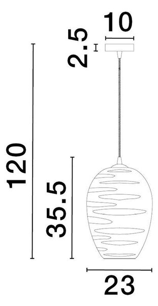 Nova Luce Závěsné svítidlo EVLEEN matný černý kov a světle šedé sklo E27 1x12W