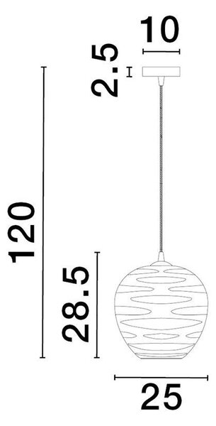 Nova Luce Závěsné svítidlo EVLEEN matný černý kov a světle šedé sklo E27 1x12W