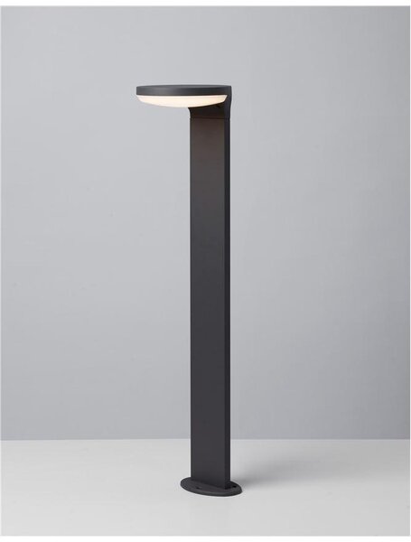 Nova Luce Venkovní sloupkové svítidlo ENZI tmavě šedý hliník akrylový difuzor LED 15W 3000K 180st. IP54