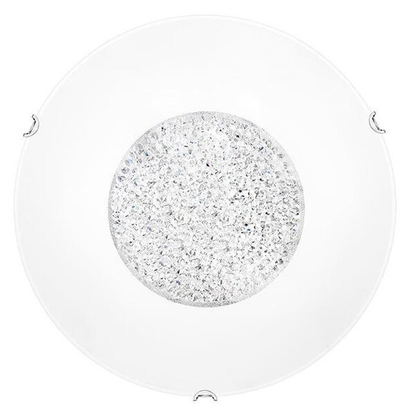 Nova Luce Stropní svítidlo ERA bílé sklo a křišťál chromovaný kov E27 3x12W