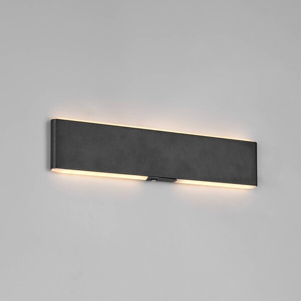 Trio Lighting LED akumulátorové nastěnné světlo Conchita, šířka 32 cm, černá, kov, stmívatelný, Černá, Obývací pokoj / jídelna, kov, Moderní