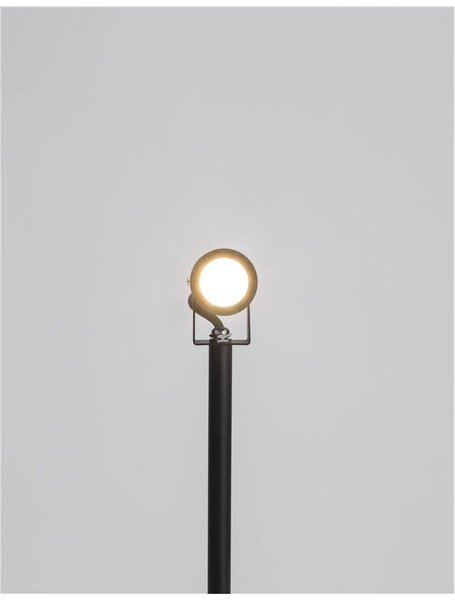 Nova Luce Venkovní sloupkové svítidlo FEND černý hliník a sklo LED 5W 3000K 21st. IP65