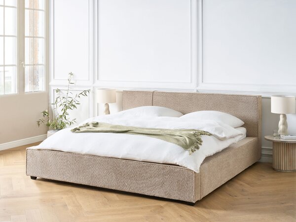Postel Buklé MIRANDE 180 x 200 cm Taupe