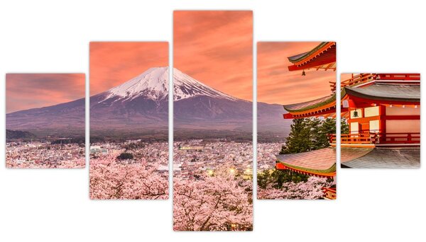 Obraz - Fujiyoshida, Japonsko (125x70 cm)