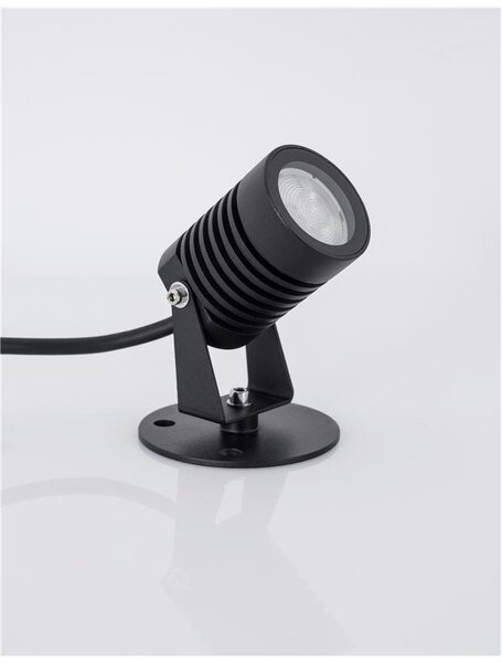 Nova Luce Venkovní nástěnné svítidlo FEND černý hliník a sklo LED 5W 3000K 21st. IP65