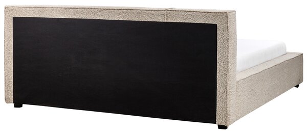 Postel Buklé MIRANDE 180 x 200 cm Taupe
