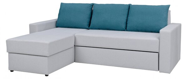 Gibmeble rohová sedačka Domino GRAY + barevné varianty: šedá/modrá