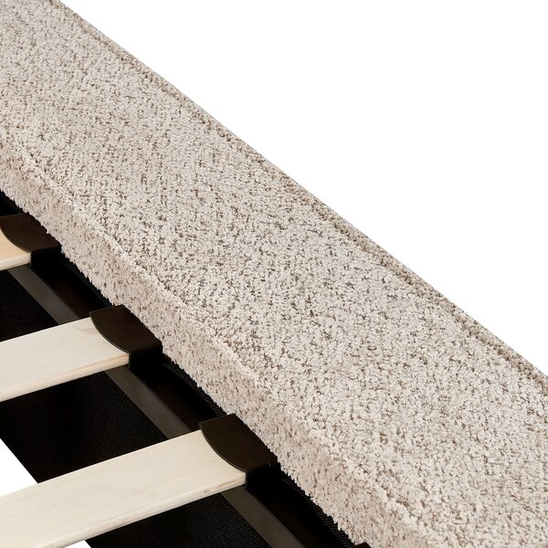 Postel Buklé MIRANDE 160 x 200 cm Taupe